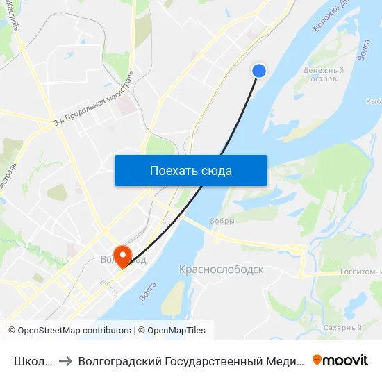 Школа №2 to Волгоградский Государственный Медицинский Университет map