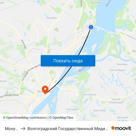 Монумент to Волгоградский Государственный Медицинский Университет map