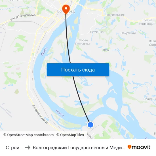 Строймолл to Волгоградский Государственный Медицинский Университет map