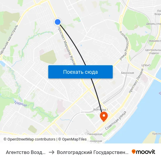 Агентство Воздушных Сообщений to Волгоградский Государственный Медицинский Университет map