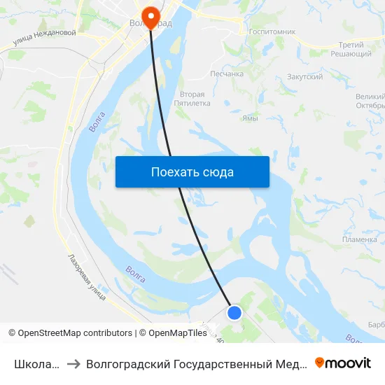 Школа №117 to Волгоградский Государственный Медицинский Университет map