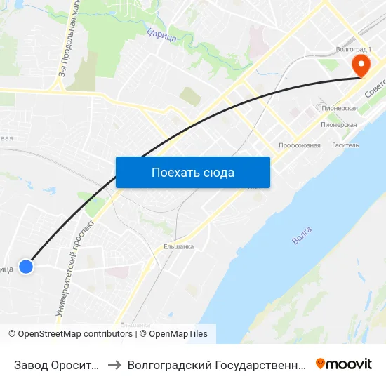 Завод Оросительной Техники to Волгоградский Государственный Медицинский Университет map