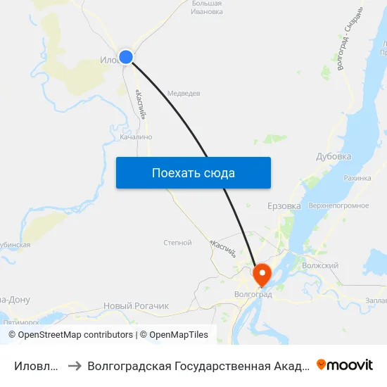 Иловля Тр. (А) to Волгоградская Государственная Академия Физической Культуры map