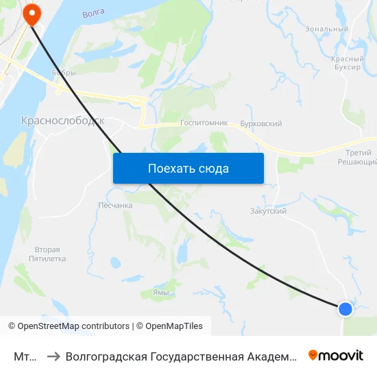 Мтф (А) to Волгоградская Государственная Академия Физической Культуры map