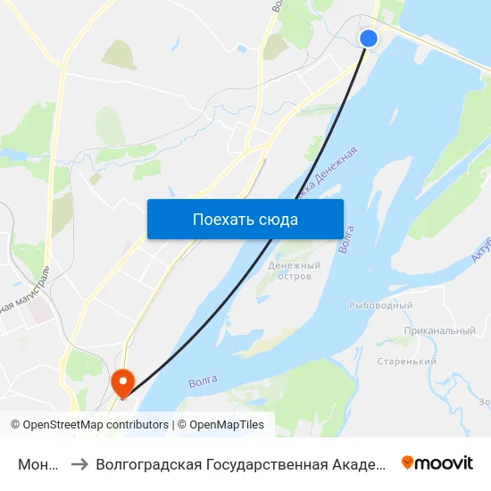 Монумент to Волгоградская Государственная Академия Физической Культуры map