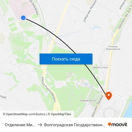 Отделение Микрохирургии Глаза to Волгоградская Государственная Академия Физической Культуры map
