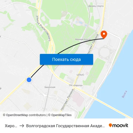 Хиросимы to Волгоградская Государственная Академия Физической Культуры map
