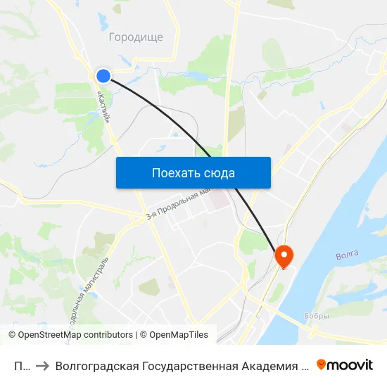 Пмк to Волгоградская Государственная Академия Физической Культуры map