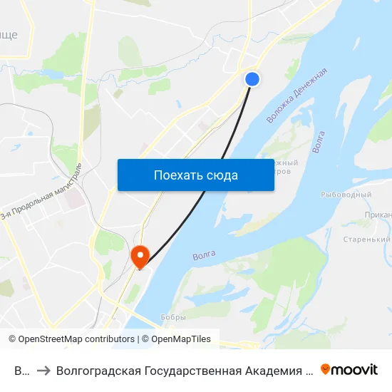 Вгтз to Волгоградская Государственная Академия Физической Культуры map