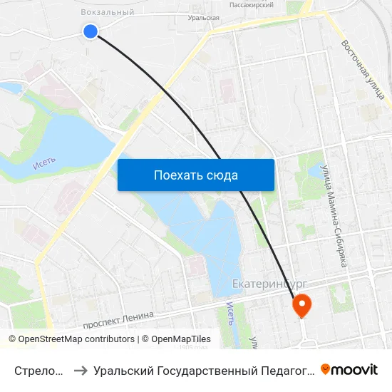 Стрелочников to Уральский Государственный Педагогический Университет map