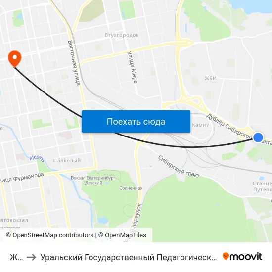Жби to Уральский Государственный Педагогический Университет map
