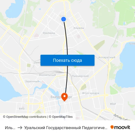 Ильича to Уральский Государственный Педагогический Университет map