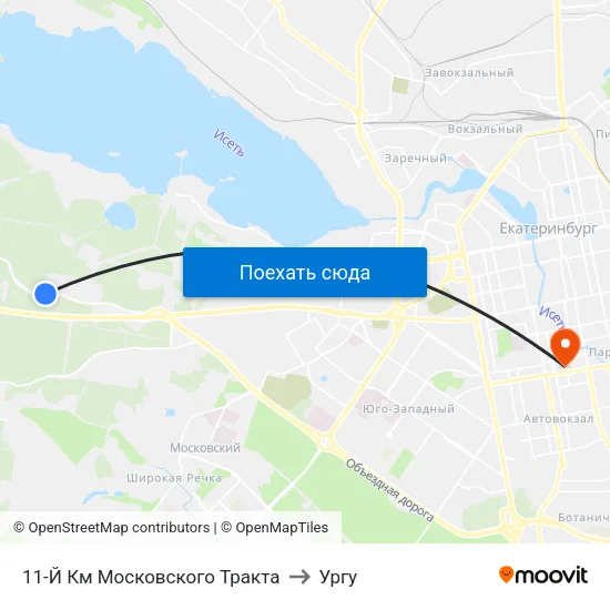 11-Й Км Московского Тракта to Ургу map