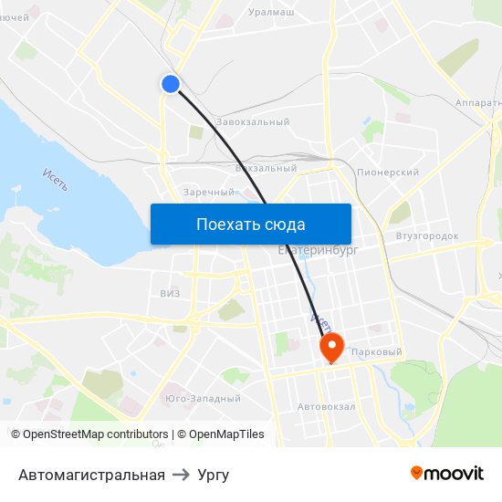 Автомагистральная to Ургу map