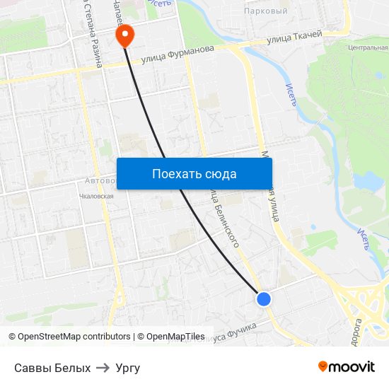 Саввы Белых to Ургу map