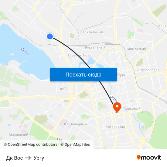 Дк Вос to Ургу map