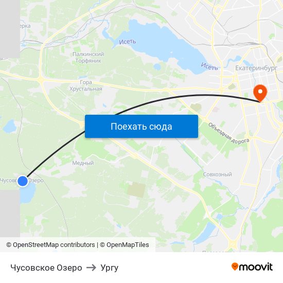 Чусовское Озеро to Ургу map