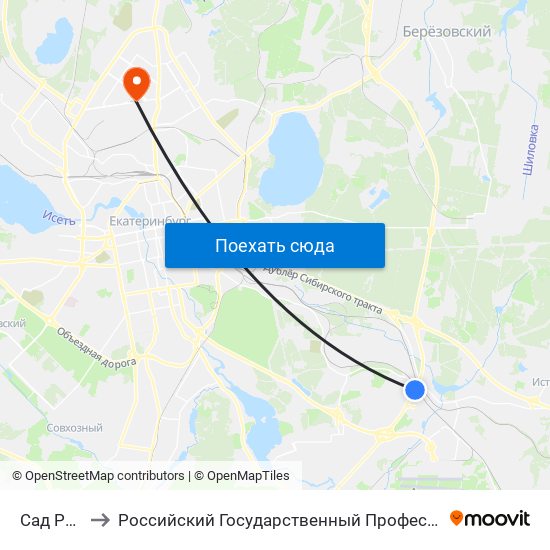 Сад Рябинушка to Российский Государственный Профессионально-Педагогический Университет map