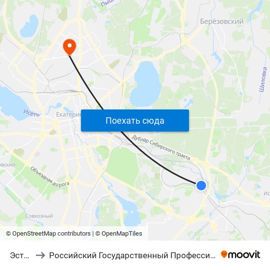 Эстонская to Российский Государственный Профессионально-Педагогический Университет map