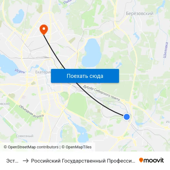 Эстонская to Российский Государственный Профессионально-Педагогический Университет map