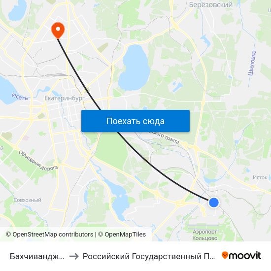 Бахчиванджи (Ул. Испытателей) to Российский Государственный Профессионально-Педагогический Университет map