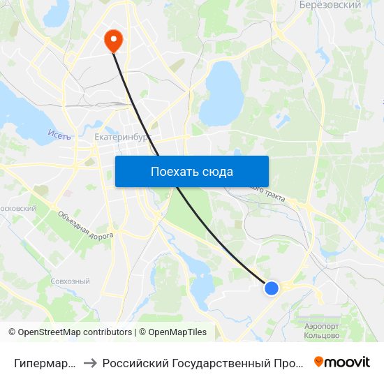 Гипермаркет Сима-Ленд to Российский Государственный Профессионально-Педагогический Университет map