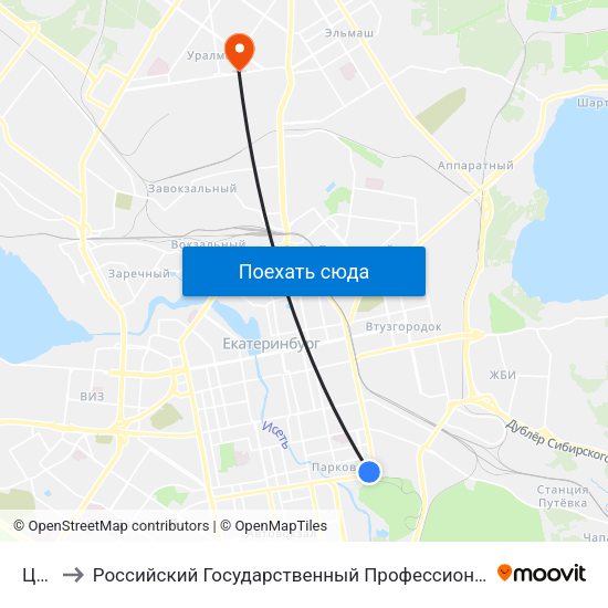 Цпкио to Российский Государственный Профессионально-Педагогический Университет map