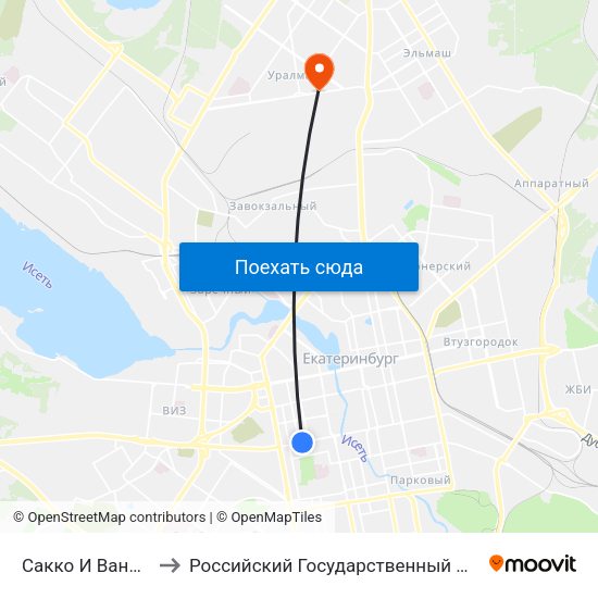 Сакко И Ванцетти (Ул. Куйбышева) to Российский Государственный Профессионально-Педагогический Университет map