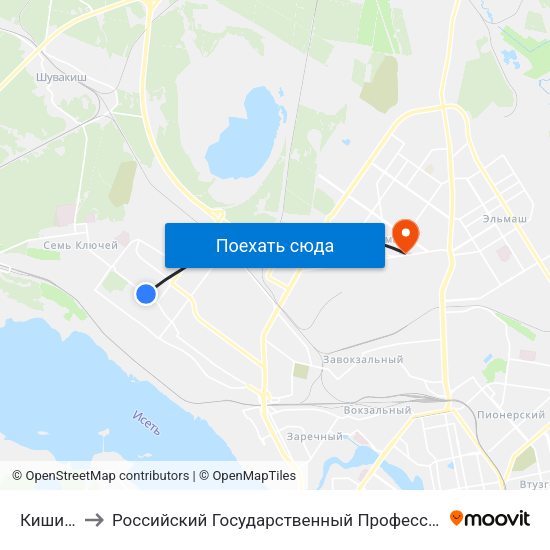 Кишиневская to Российский Государственный Профессионально-Педагогический Университет map