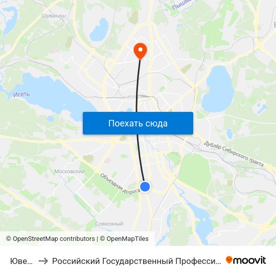 Ювелирная to Российский Государственный Профессионально-Педагогический Университет map