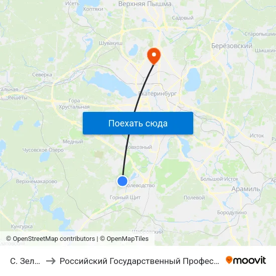 С. Зеленый Бор to Российский Государственный Профессионально-Педагогический Университет map