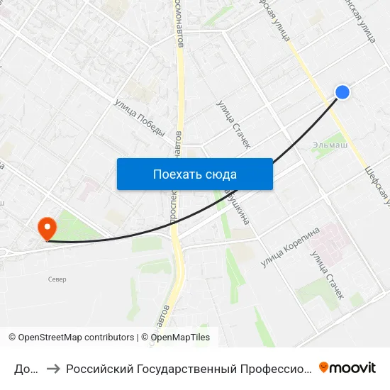 Донская to Российский Государственный Профессионально-Педагогический Университет map