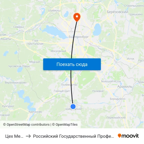Цех Механизации to Российский Государственный Профессионально-Педагогический Университет map