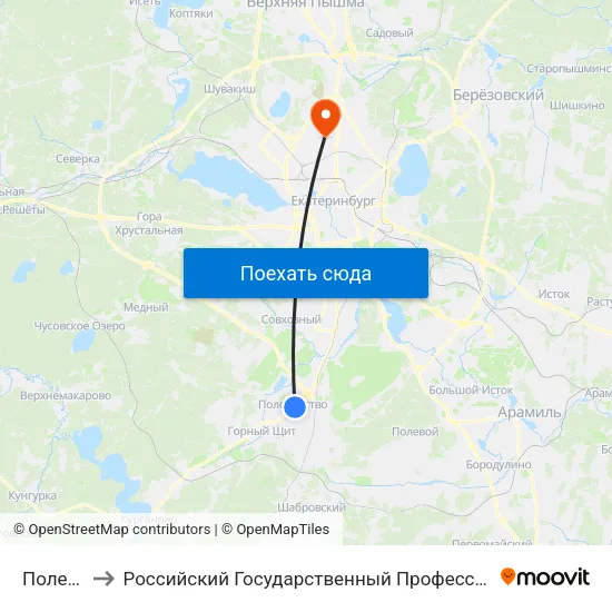 Полеводство to Российский Государственный Профессионально-Педагогический Университет map