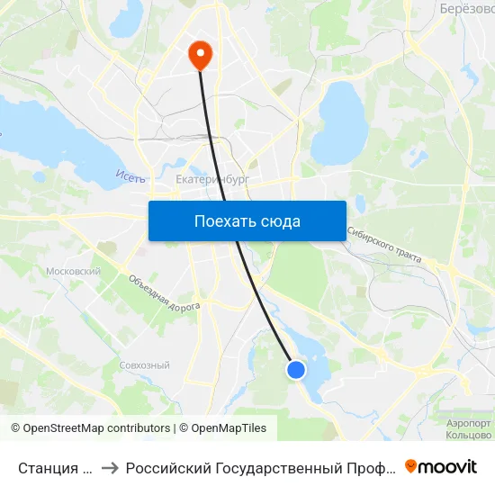 Станция Садоводства to Российский Государственный Профессионально-Педагогический Университет map