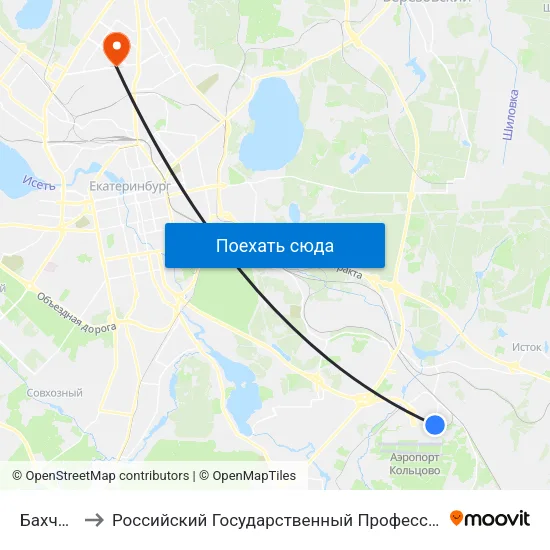Бахчиванджи to Российский Государственный Профессионально-Педагогический Университет map