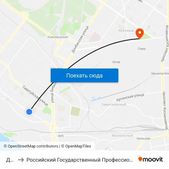 Дк Вос to Российский Государственный Профессионально-Педагогический Университет map