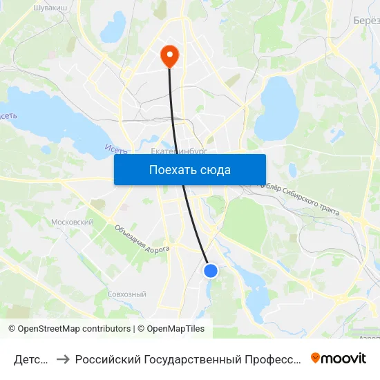 Детский Сад to Российский Государственный Профессионально-Педагогический Университет map