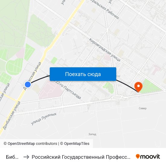 Библиотека to Российский Государственный Профессионально-Педагогический Университет map