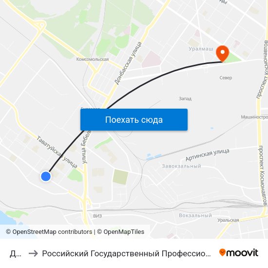 Дк Вос to Российский Государственный Профессионально-Педагогический Университет map
