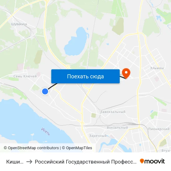 Кишиневская to Российский Государственный Профессионально-Педагогический Университет map