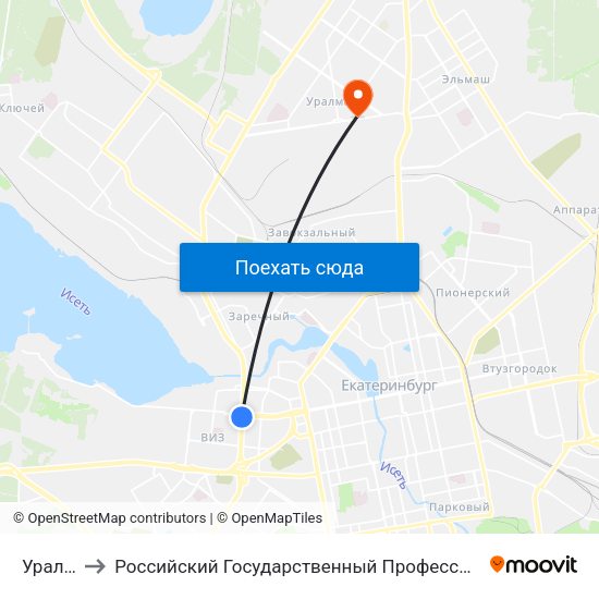 Уралкабель to Российский Государственный Профессионально-Педагогический Университет map