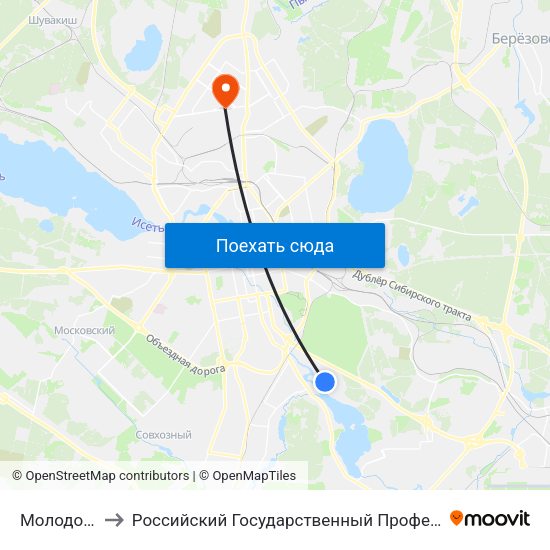 Молодогвардейцев to Российский Государственный Профессионально-Педагогический Университет map
