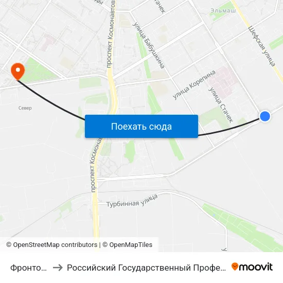 Фронтовых Бригад to Российский Государственный Профессионально-Педагогический Университет map
