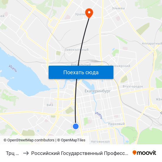 Трц Фанфан to Российский Государственный Профессионально-Педагогический Университет map
