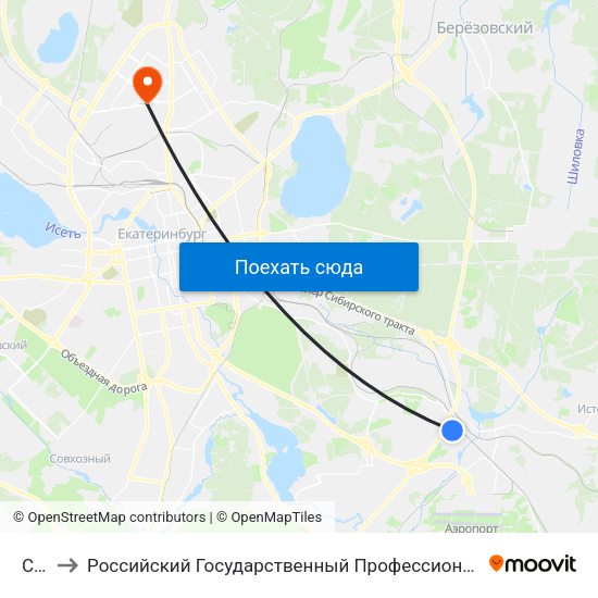 Сады to Российский Государственный Профессионально-Педагогический Университет map