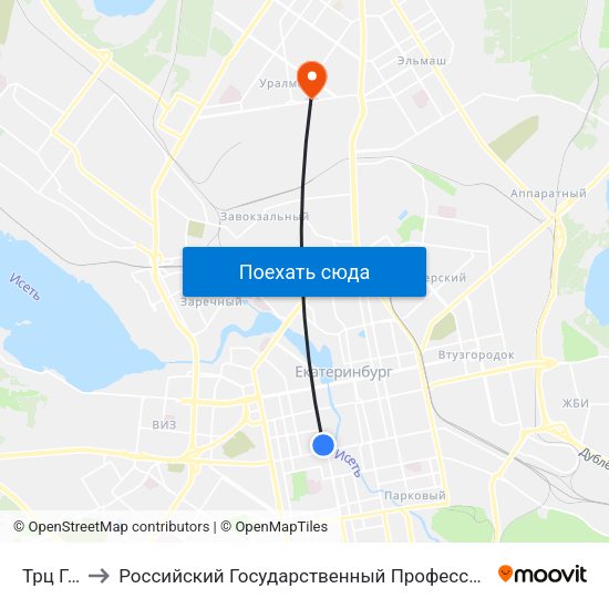 Трц Гринвич to Российский Государственный Профессионально-Педагогический Университет map