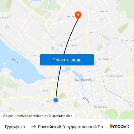 Гурзуфская (Ул. Посадская) to Российский Государственный Профессионально-Педагогический Университет map