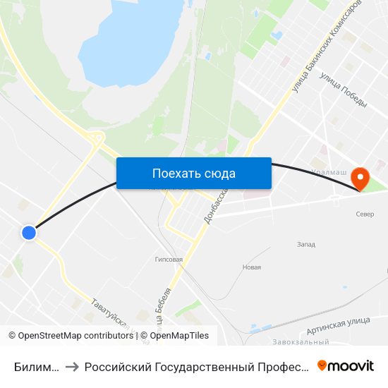 Билимбаевская to Российский Государственный Профессионально-Педагогический Университет map