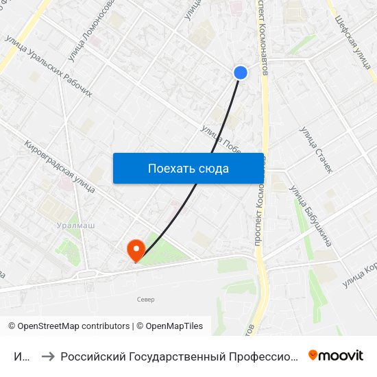 Ильича to Российский Государственный Профессионально-Педагогический Университет map